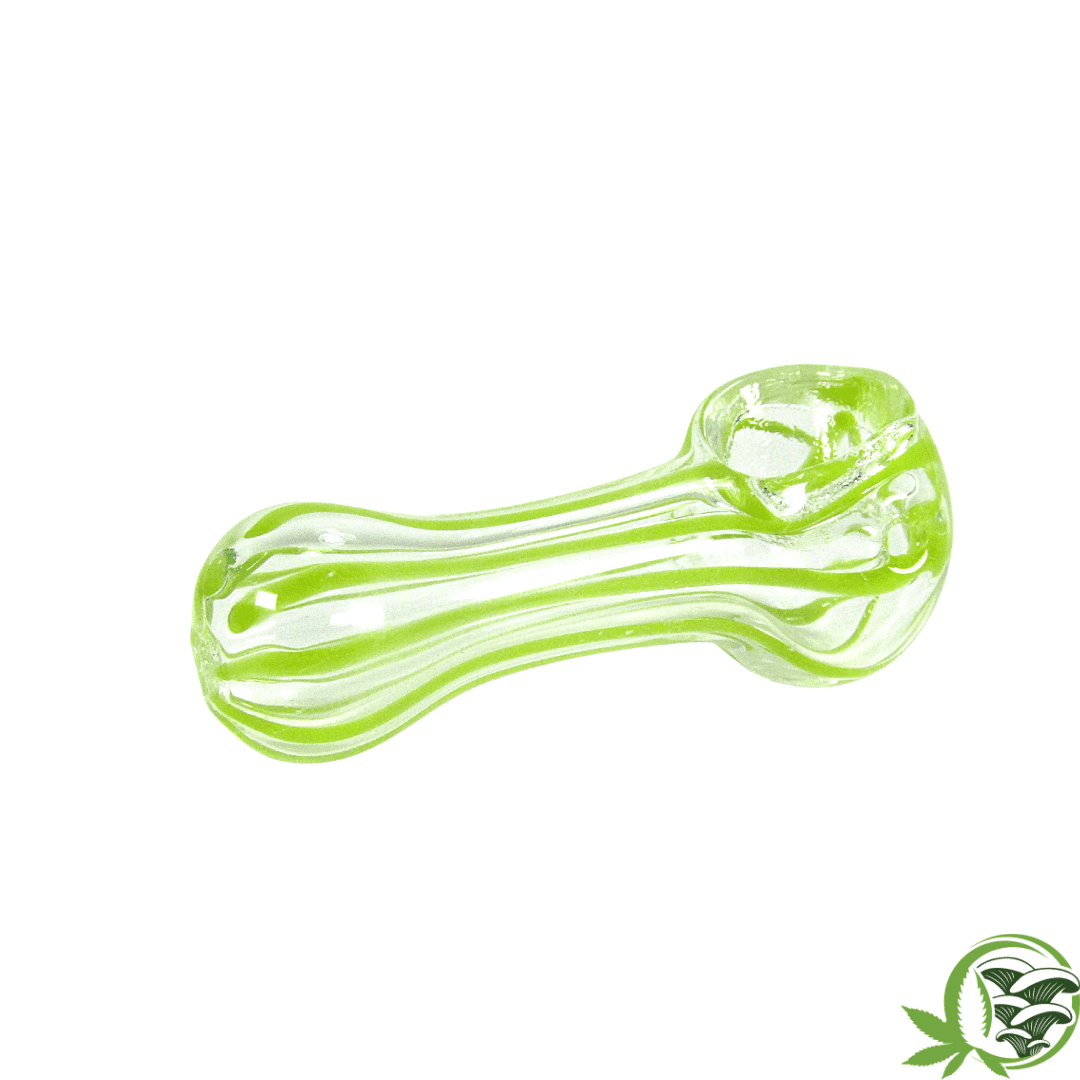 hand blown glass pipe green