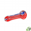 hand blown glass pipe red and blue