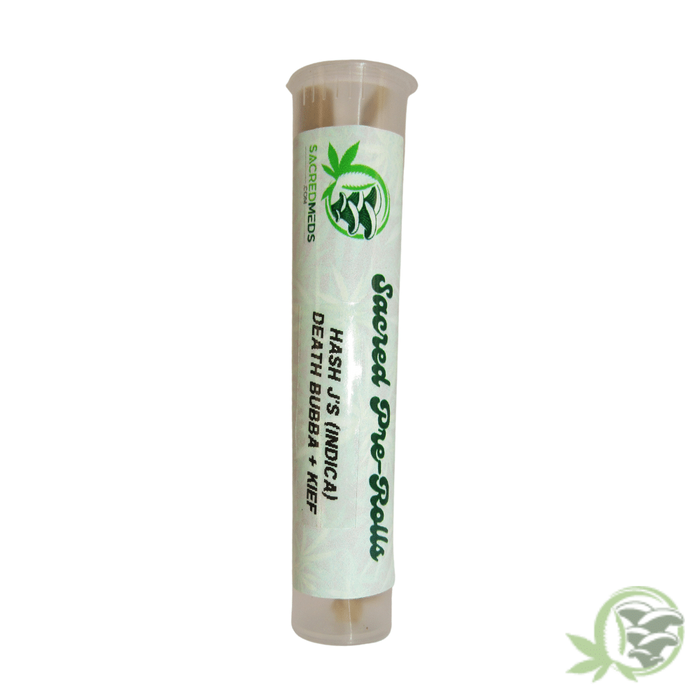 Indica Hash joints are made with Death Bubba strain and Pink Death Kief.