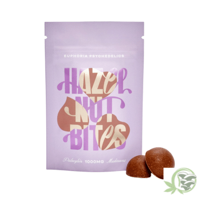 Buy the best Chocolate Magic Mushrooms in Canada just like these Hazel Nut Bites by Euphoria Psychedelics.